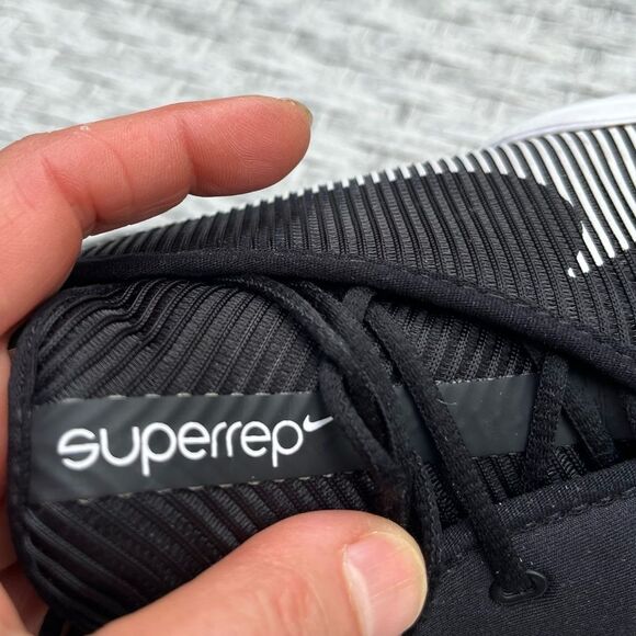Nike Superrep 2 black/white, rubber sole, mesh, fabric, synthetic top shoes, 7.5 - Picture 5 of 10